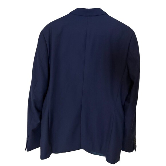 Topman 2 Button Blazer Jacket Men's Size 42R Navy Blue Eve BLE Slim Single Vent - Picture 2 of 9
